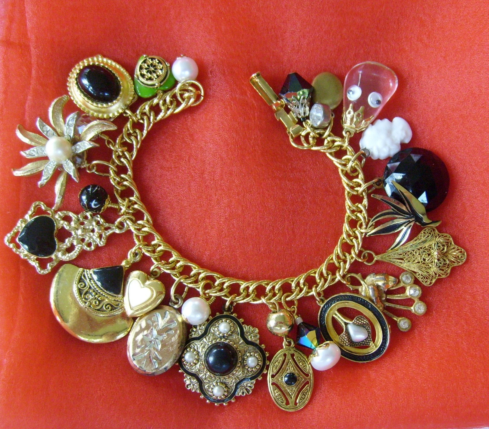 Serious Vintage Charm Bracelet with a Hint of Humor