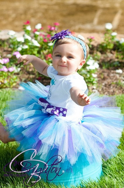 1st Birthday Tutu Sweet Periwinkle Tutu READY2SHIP 18 waist 8 length fits most 1 to 2 yr olds blue and purple tutu