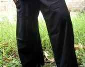 AweSome BlaCK CoTToN THAI Fisherman Wrap Pants Perfect for All SIZE