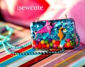 The Cool School ...a Cute Beach Necklace Ocean Themed Aquarium Style Pendant ...by isewcute