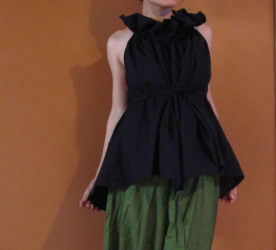 Black ruffle top custom order listing