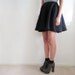 Midnight Navy Heavy Quilted Skirt - Size UK 8 / US 4-6 / EU 34