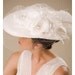 Vintage Inspired Large Brim Silk Period Bridal Hat