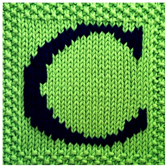 PDF Knitting pattern capital letter C afghan / blanket square - instant download after purchase