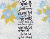 Scripture Art, Do Not Be Afraid, Hand Lettered Illustration (8x10)