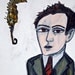 Jean Painlevé  film director, actor, translator, animator, critic and theorist. Limited edition print by Vivienne Strauss.