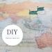 DIY Travel Map Kit - World Map No. 1