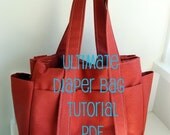 PDF Tutorial --- Watermelon Wishes Ultimate Diaper Bag --- How to sew 8 page guide