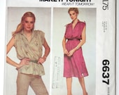 VIntage Sewing Pattern loose fitting Blouse or Dress 1970s McCalls 6637 32 34 bust