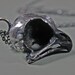 the underworld. part ii. sterling baby owl skull necklace.