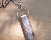 Moonstone Pendulum Necklace . Crystal Gemstone Feminine Energy, Love, Peace, Intuition, Mental Clarity, Protection