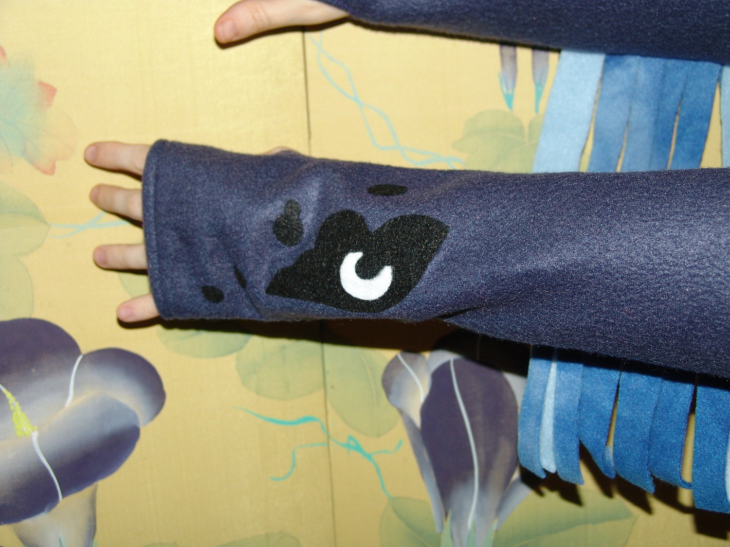 My Little Pony PRINCESS LUNA inspired fleece ARMWARMERS Friendship is Magic MlP FiM