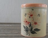 Canister Metal Kitchen Canister Vintage Pink Colorware