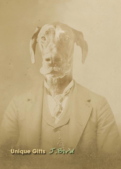 5x7 Custom Vintage Antique photograph rendering of your pet FREE SHIPPING in the USA