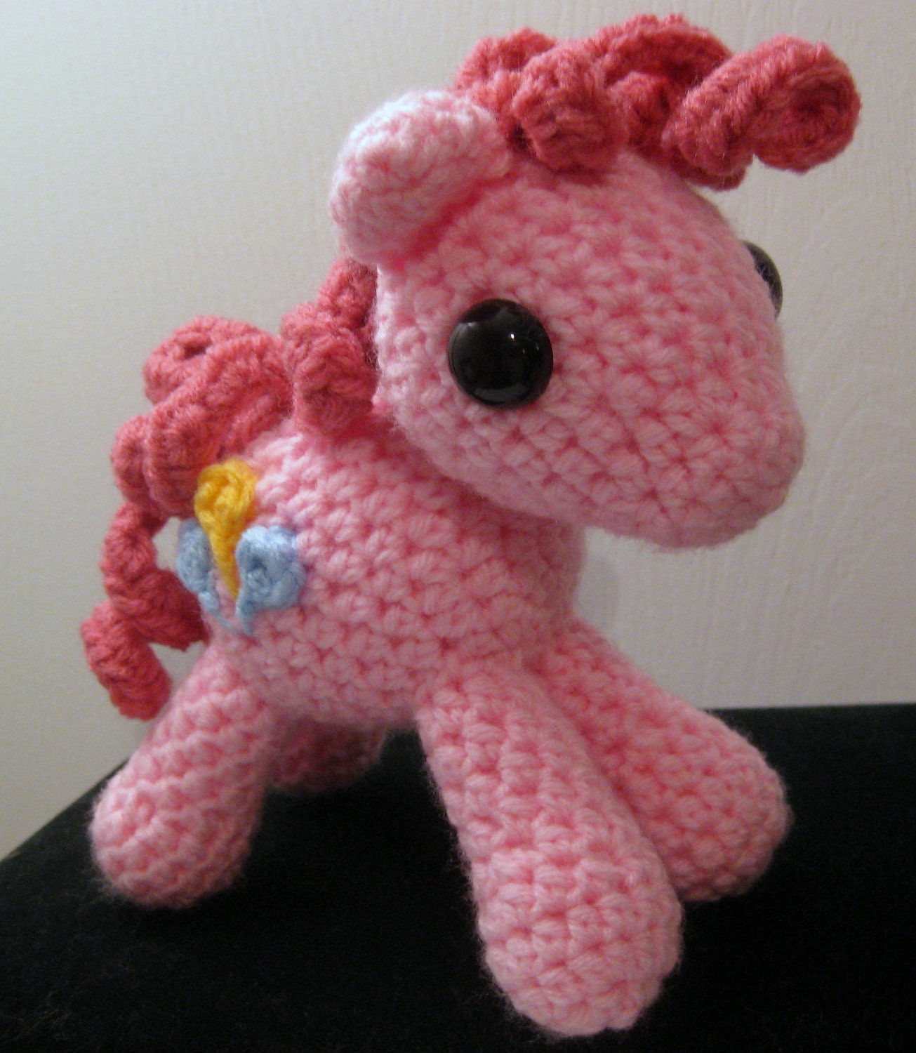 Pinkie Pie with Cutie Mark - My Little Pony Friendship is Magic Amigurumi Crocheted MLP Plush Doll