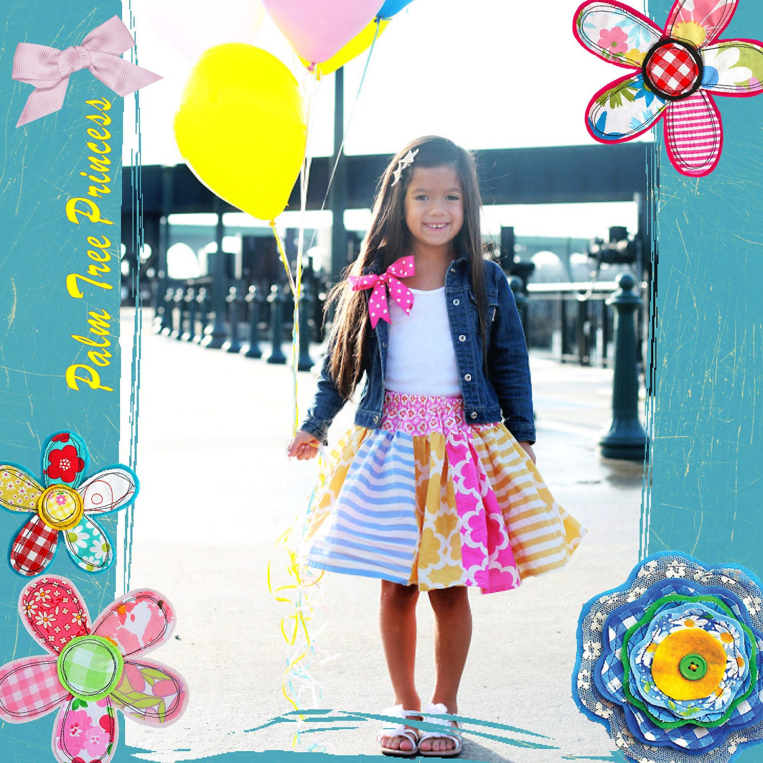 New Spring 2012 -- THE BOARDWALK - Patchy Skirt - Available in sizes 6m 12m 18m 2T 3T 4T 5 6 7 8