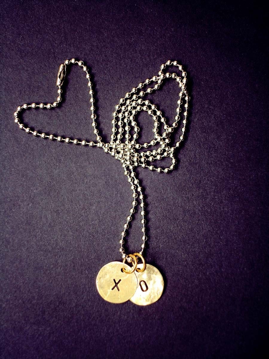 Simple Hugs and Kisses Charm Necklace