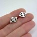 Diamond earrings made Sterling silver, Diamond fashion, Petty earrings,  Geometric