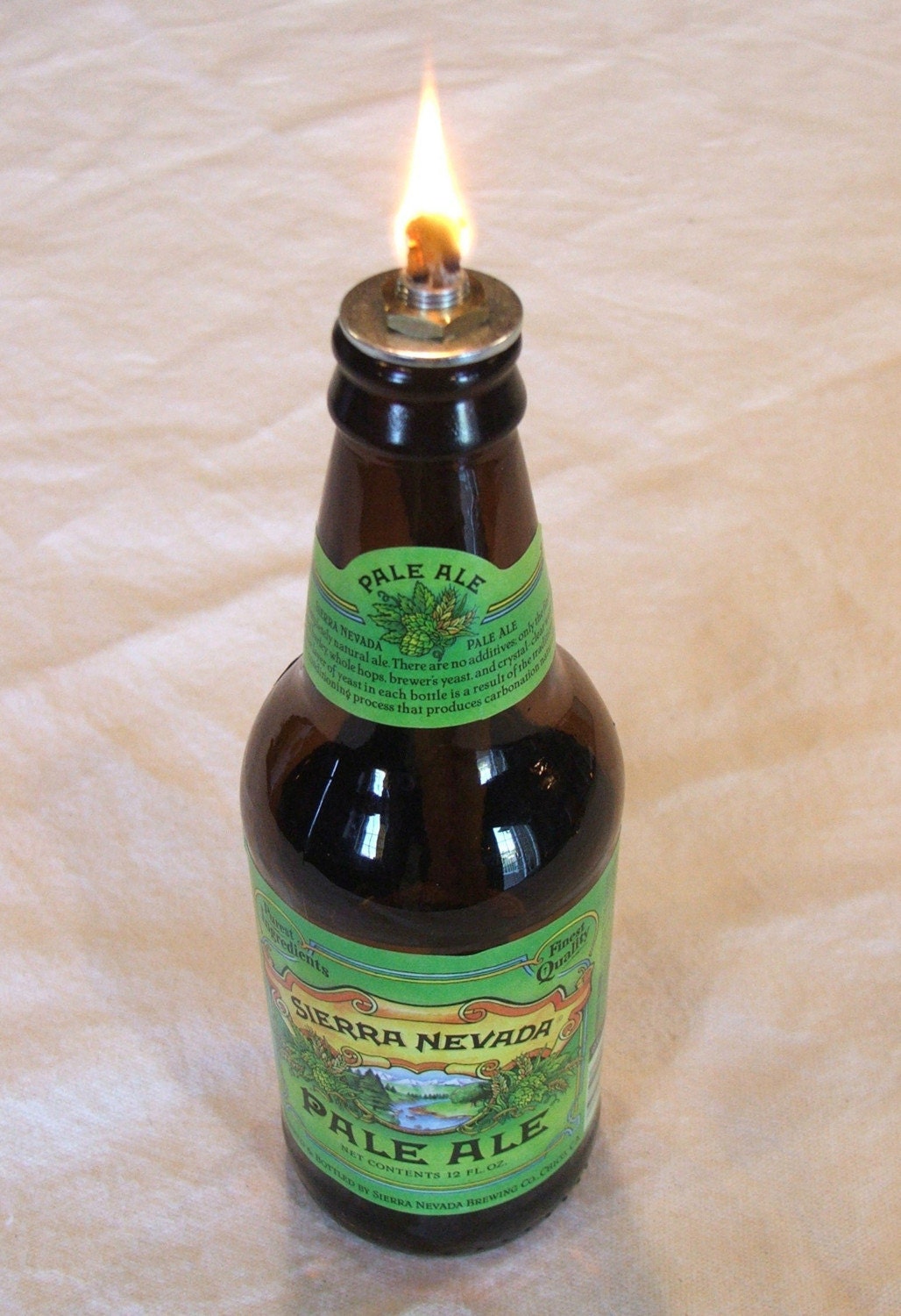 Oil lamp kit for beer bottle, set of 2