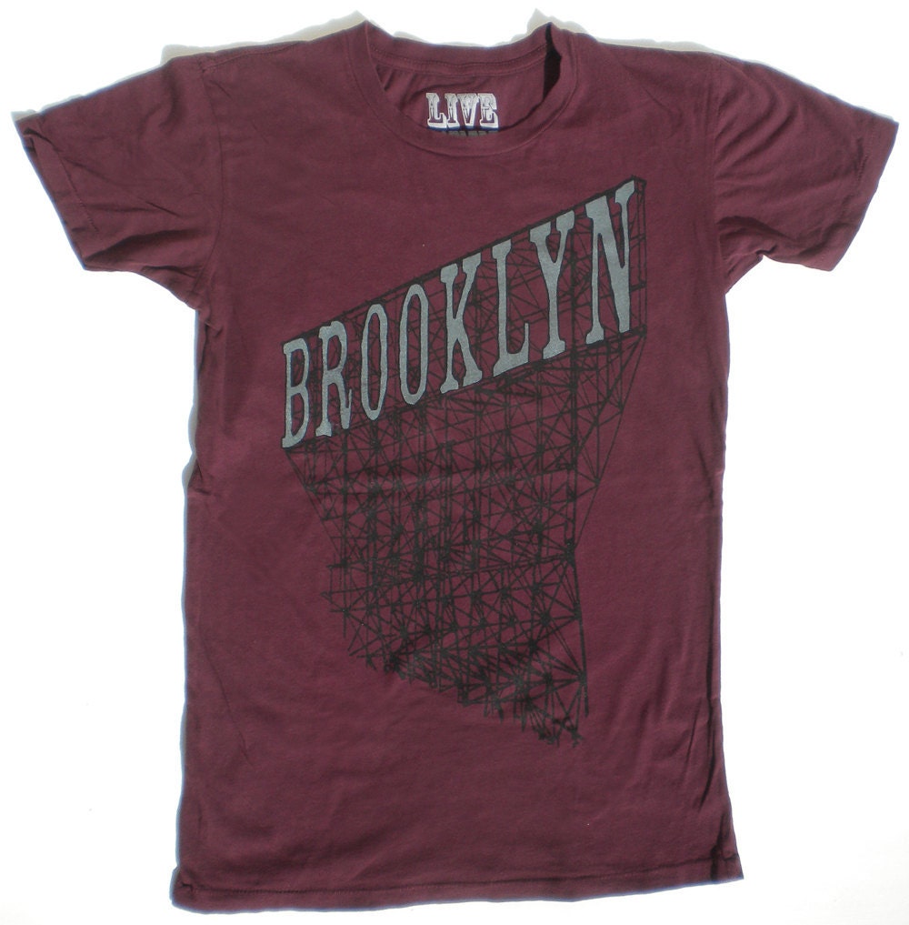 Women's Brooklyn T-Shirt in Maroon Red - S, M, L, XL