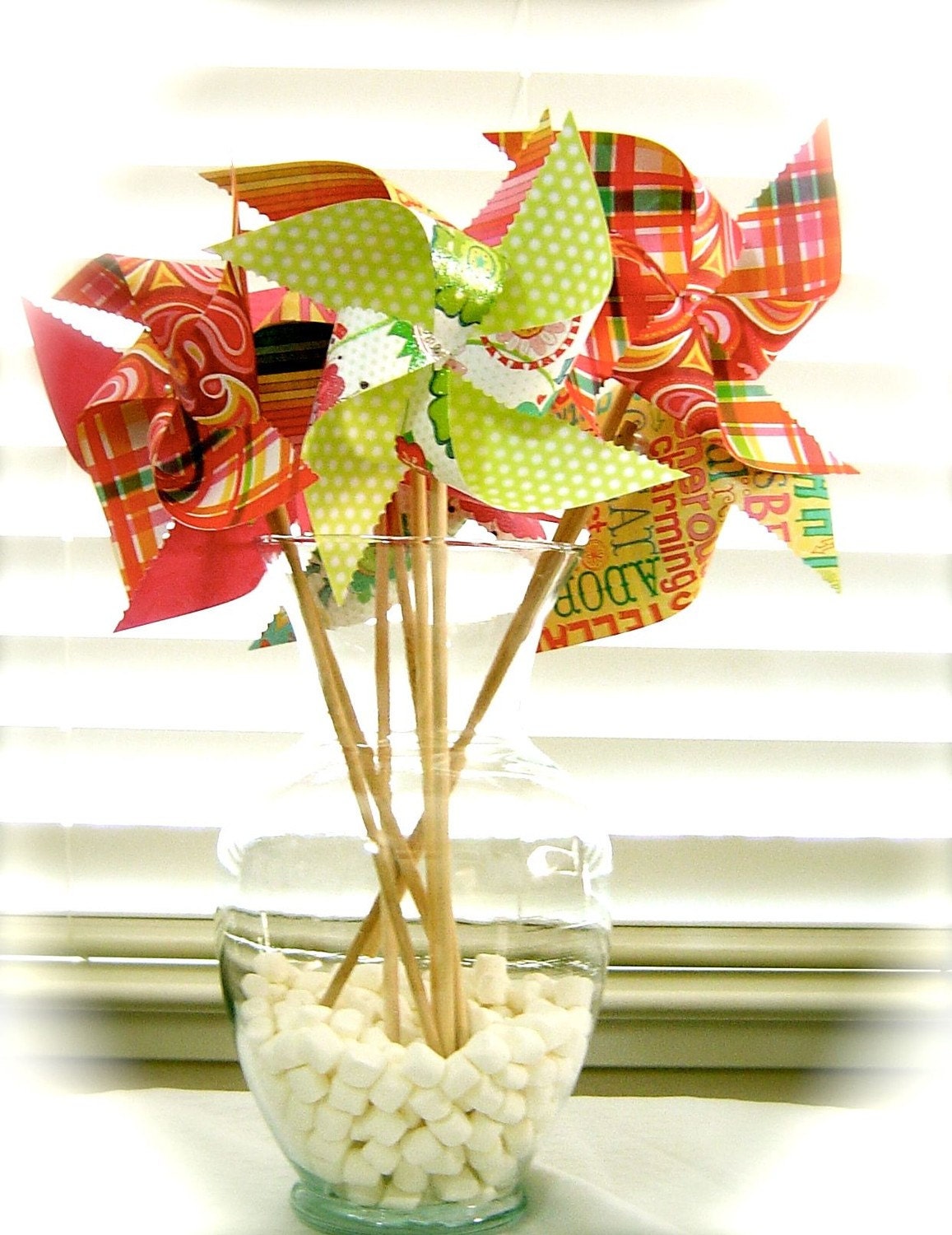 Pinwheels 8 Large Twirlable Paisley Plaid Sparkle Gourmet Flowers Fiesta Photo Props