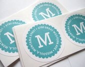 Return Address Stickers - Scallop (100qty)