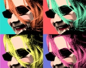 11x14 Custom Andy Warhol style pop art  portrait poster print
