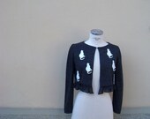 H O L L Y  Loves  C A T  knit wool cardigan in grey