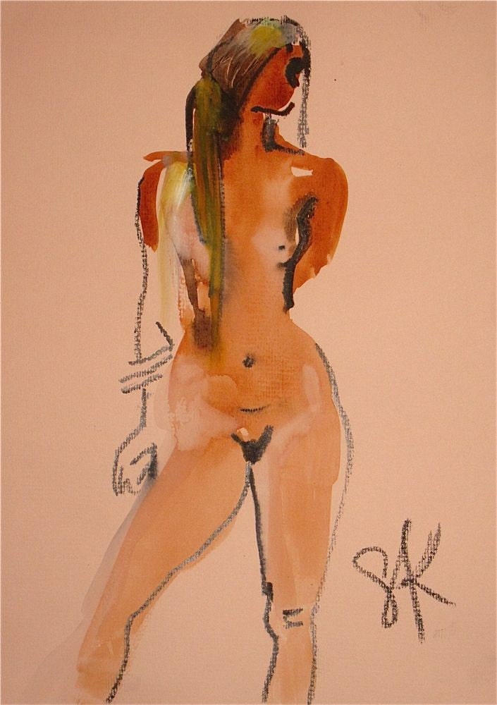 Nude 694 - original painting by Gretchen Kelly