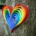 Paper Heart Garland - Rainbow Hearts 5' Garland with 5 Rainbow hearts