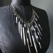 Porcupine Quill Statement Necklace - Hystricidae - Taxidermy Inspired Urban Tribal Bib