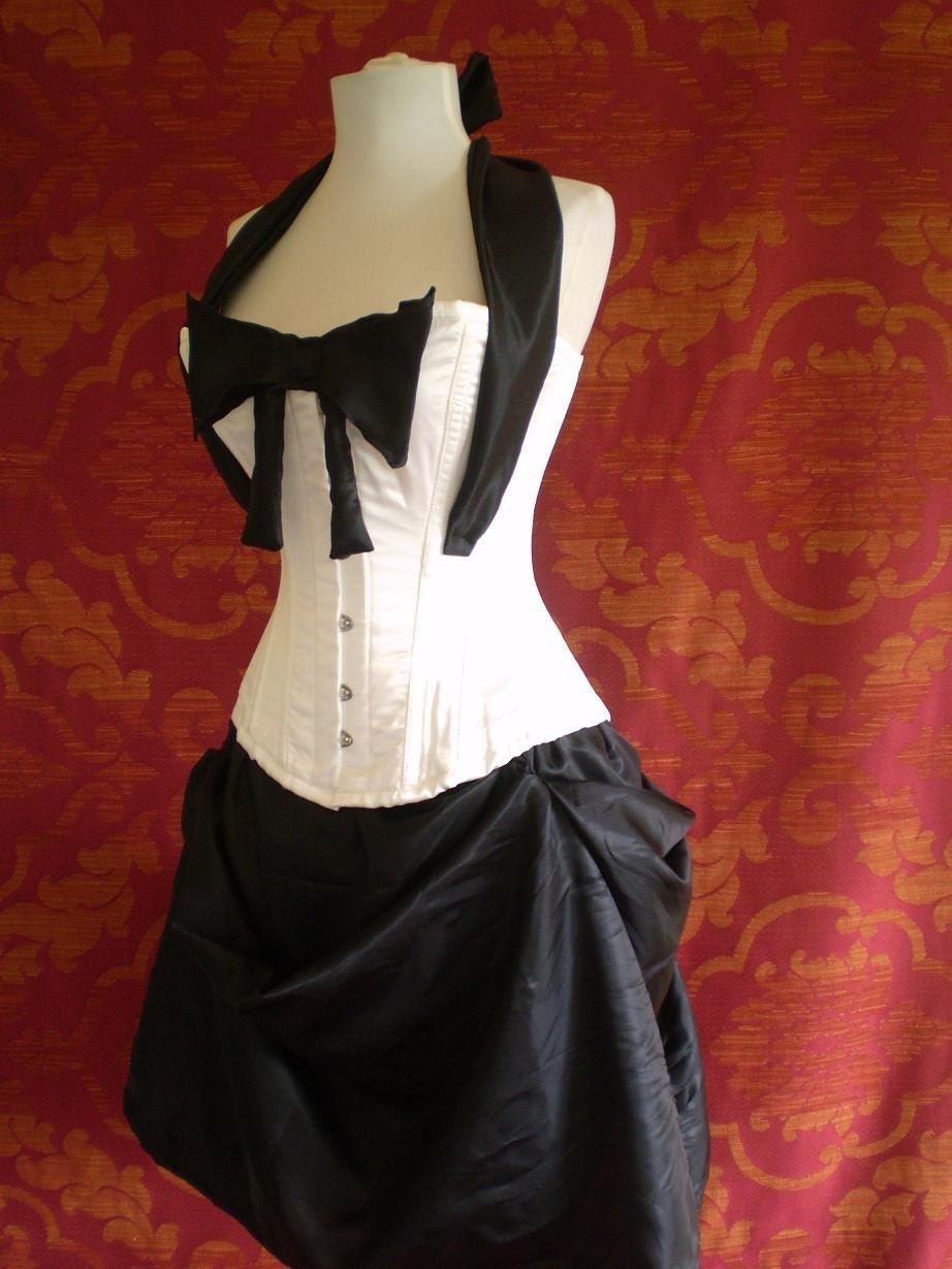 bad alice steel boned halloween corset outfit-whole outfit made for buyer