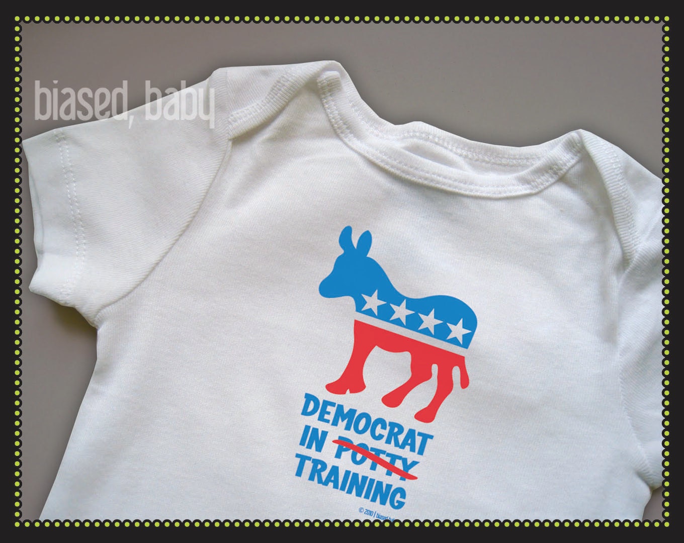 Democrat In Training Onesie - Funny Baby Gift