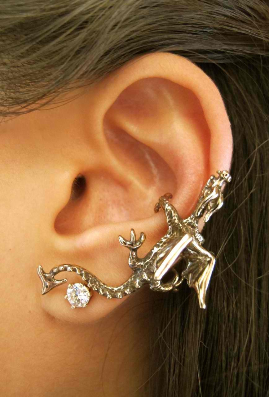 Bronze Dragon Climber Ear Cuff