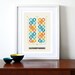 Typography poster nursery art print Mid Century Modern home retro eames kitchen art - Alphabet Garden - A3