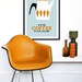 Cathrineholm poster print Catherineholm Mid Century modern Eames home tea coffee kitchen art - It's Coffee O'clock - Orange 50 x 70 cm