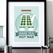 Mid Century Modern poster print Stig Lindberg retro Scandinavian teapot coffee kitchen art - Make Tea Not War 2 - A3