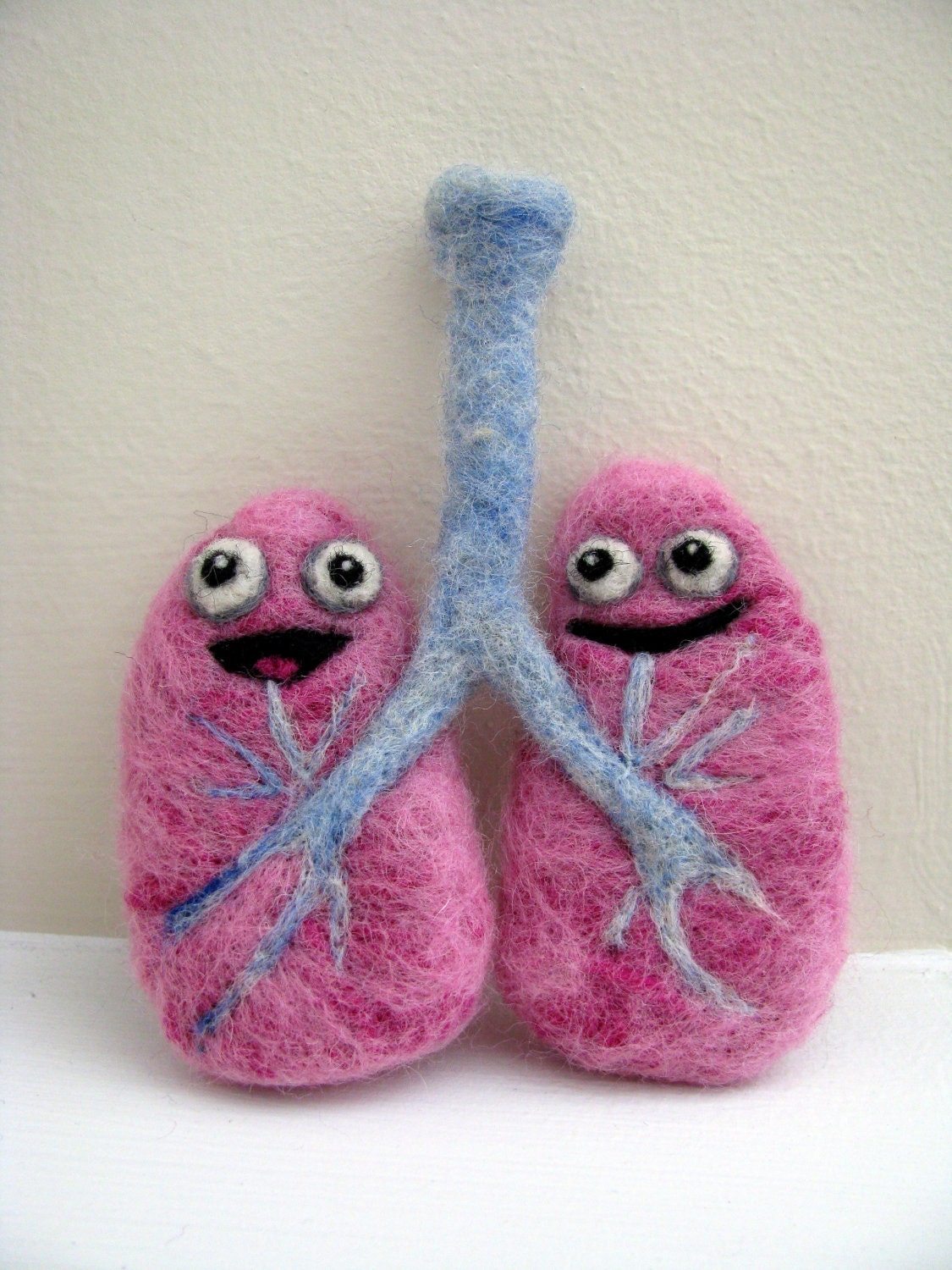 Needle Felted Healthy Lungs - Made to Order-  Yay, You Quit Smoking