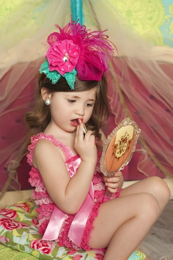 custom listing for JustKeepBreathingPLAYA DEL PINK Hairpiece for photoshoots, props, prom, valentines day and special occasions