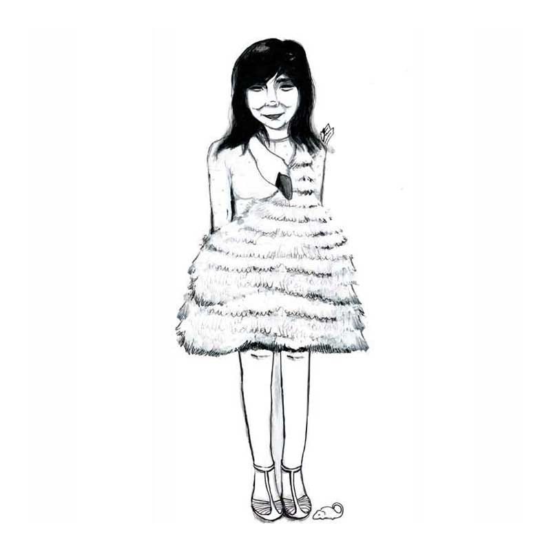 Bjork Swan Dress - Art Print