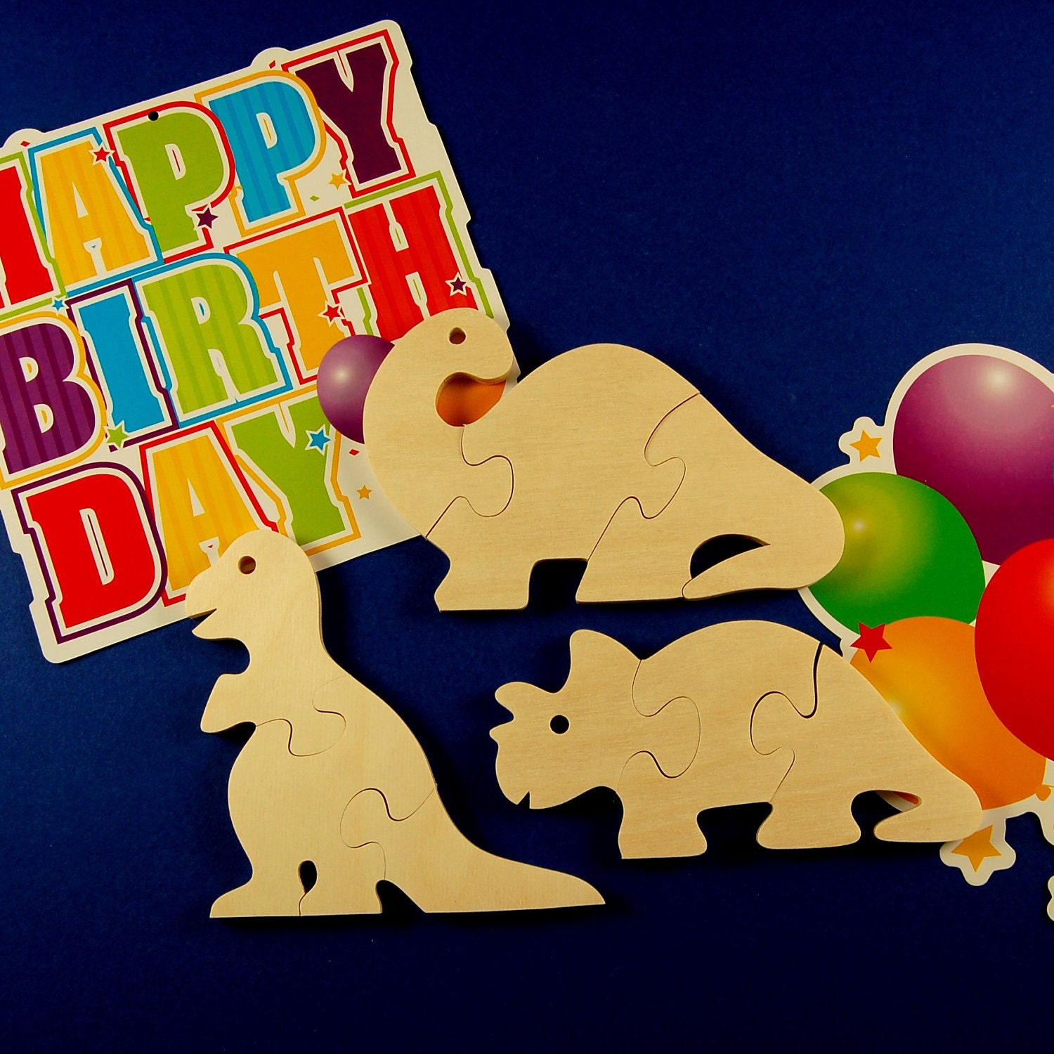 Dinosaur Party Favors - Childrens Wooden Puzzles - Package of 12 Dinosaur Puzzles - Great for Toddler and Childrens Parties