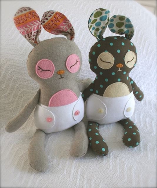 Baby Binky Bunny PDF printable pattern