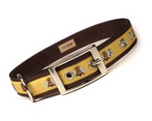 honey bee metal buckle dog collar (1 inch)