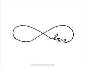 Endless Love - 8x10 inch Print on A4 poster (in Crisp White and Black)