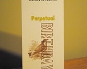 Perpetual Birthday Calendar Letterpress Printed