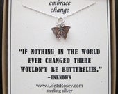 Butterfly Charm Necklace - Butterfly Jewelry - Going Away Present - Divorce Gift - New Job Gift