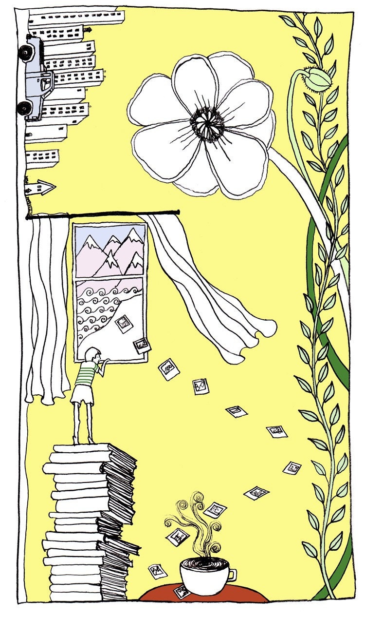 Inspiration and Dreams print in yellow