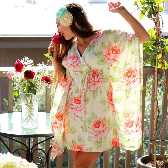 Floral Dress in Roses and Cream Mini