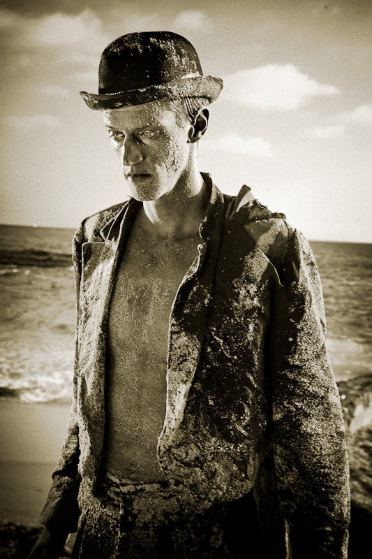 Ship Wrecked number 3 (black and white monochrome portrait art metallic poster)