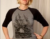 Womens Kraken 3/4 Sleeve Ribbed Jersey
